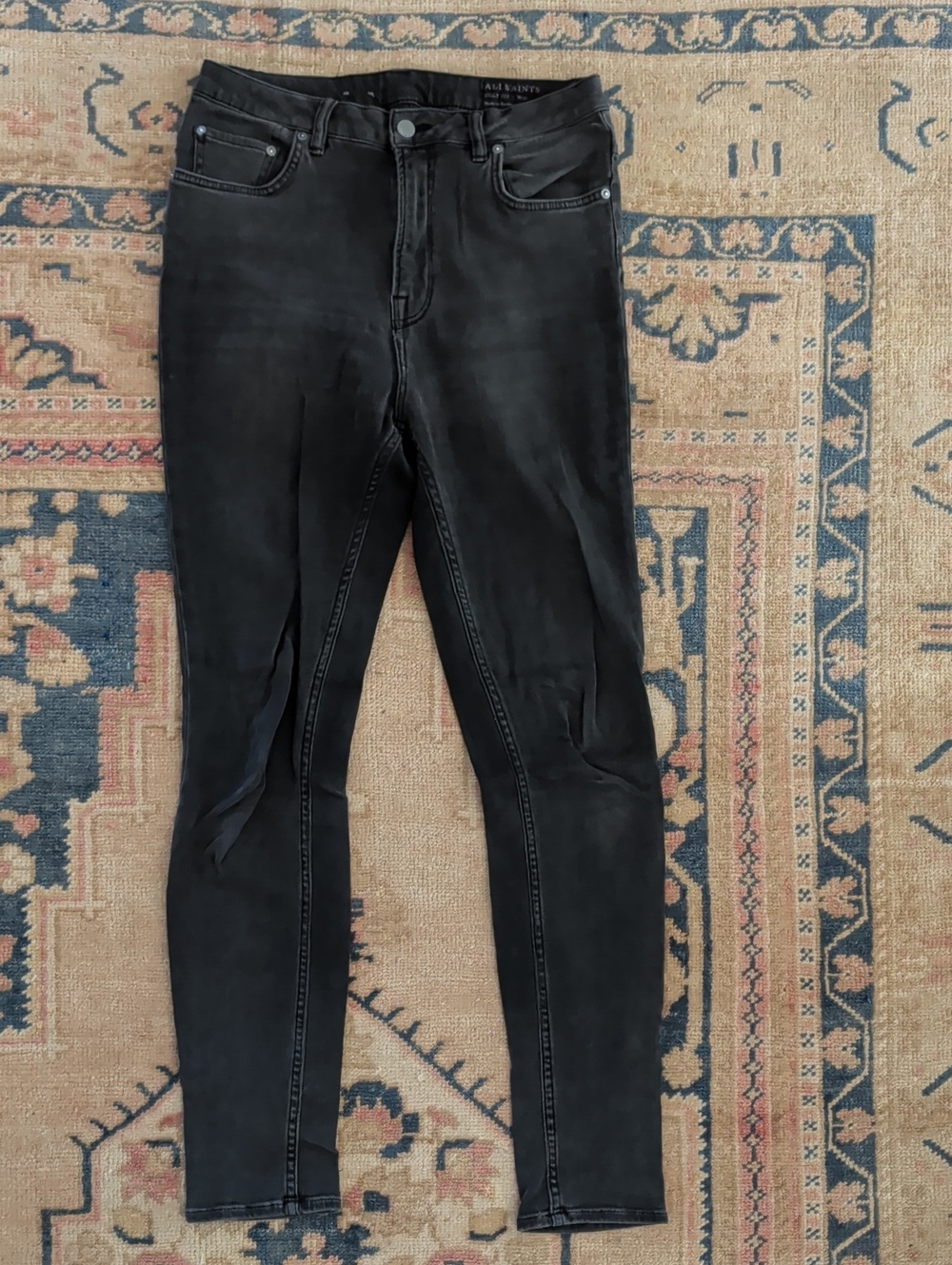 All Saints Stilt Fit Skinny Jeans — Faded Black Wash